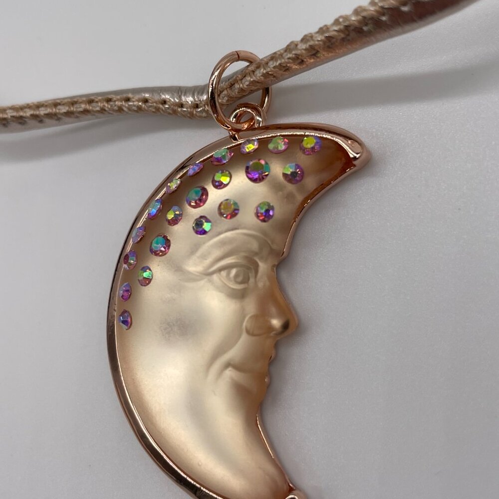 Retired Kirks Folly Goddess Moon Shadow Cord Necklace Rosetone (rose-gold) - Picture 2 of 8